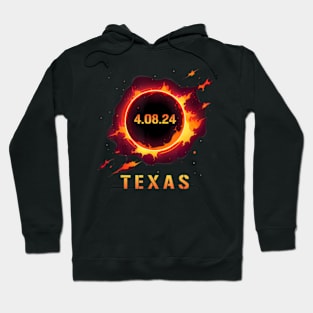Solar Eclipse 4.08.24 Texas Totality Event 2024 Hoodie